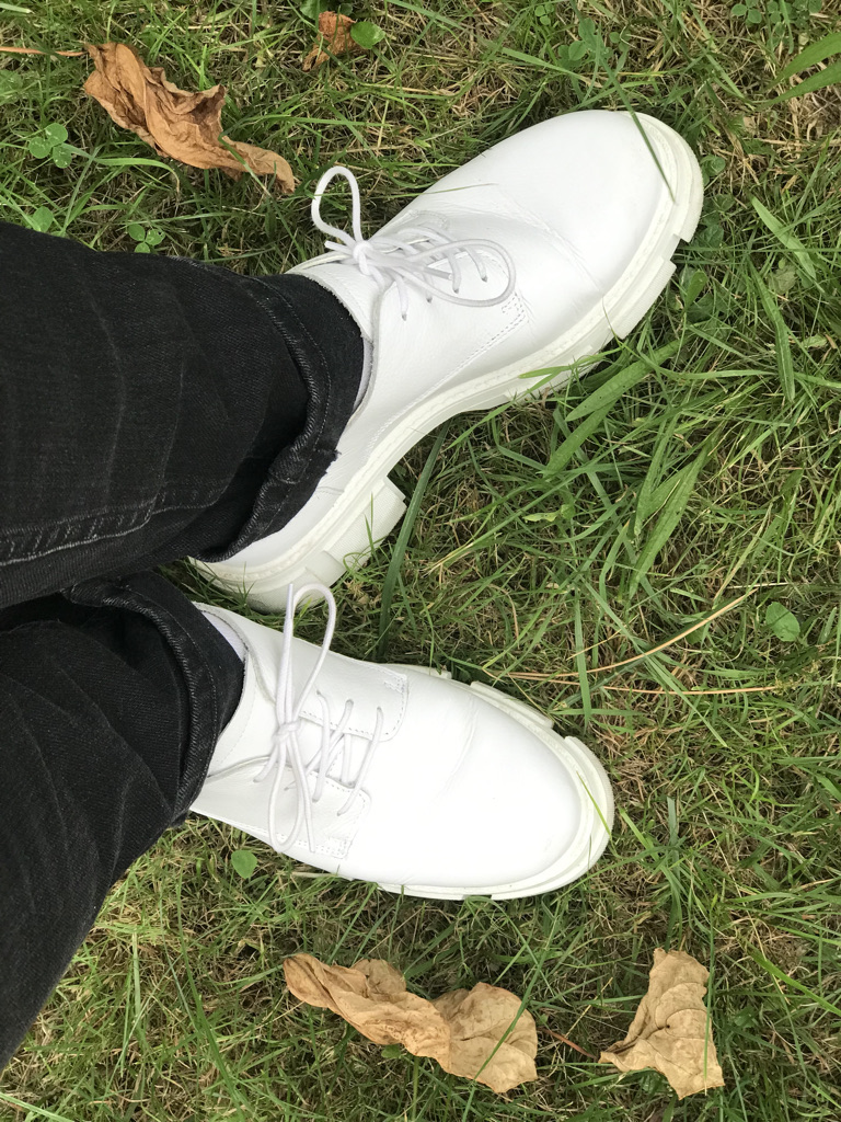 New white sneakers