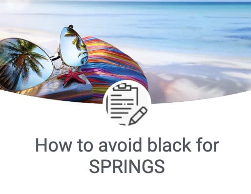 How to avoid black for Springs