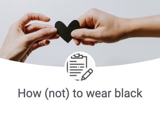 How not to wear black